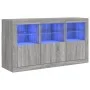 Sideboard with Sonoma grey LED lights 123x37x67 cm by , Sideboards - Ref: Foro24-3209063, Price: 152,33 €, Discount: %
