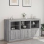 Sideboard with Sonoma grey LED lights 123x37x67 cm by , Sideboards - Ref: Foro24-3209063, Price: 157,98 €, Discount: %