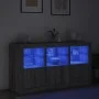 Sideboard with Sonoma grey LED lights 123x37x67 cm by , Sideboards - Ref: Foro24-3209063, Price: 152,33 €, Discount: %