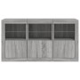Sideboard with Sonoma grey LED lights 123x37x67 cm by , Sideboards - Ref: Foro24-3209063, Price: 157,98 €, Discount: %