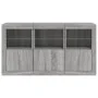 Sideboard with Sonoma grey LED lights 123x37x67 cm by , Sideboards - Ref: Foro24-3209063, Price: 152,33 €, Discount: %