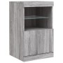 Sideboard with Sonoma grey LED lights 123x37x67 cm by , Sideboards - Ref: Foro24-3209063, Price: 157,98 €, Discount: %