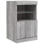Sideboard with Sonoma grey LED lights 123x37x67 cm by , Sideboards - Ref: Foro24-3209063, Price: 152,33 €, Discount: %