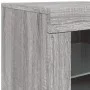 Sideboard with Sonoma grey LED lights 123x37x67 cm by , Sideboards - Ref: Foro24-3209063, Price: 152,33 €, Discount: %