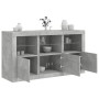 Sideboard with LED lights in concrete gray 123x37x67 cm by , Sideboards - Ref: Foro24-3209061, Price: 168,48 €, Discount: %