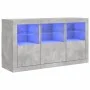 Sideboard with LED lights in concrete gray 123x37x67 cm by , Sideboards - Ref: Foro24-3209061, Price: 164,22 €, Discount: %