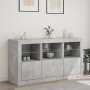 Sideboard with LED lights in concrete gray 123x37x67 cm by , Sideboards - Ref: Foro24-3209061, Price: 168,48 €, Discount: %