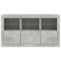 Sideboard with LED lights in concrete gray 123x37x67 cm by , Sideboards - Ref: Foro24-3209061, Price: 168,48 €, Discount: %