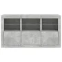 Sideboard with LED lights in concrete gray 123x37x67 cm by , Sideboards - Ref: Foro24-3209061, Price: 164,22 €, Discount: %