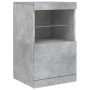 Sideboard with LED lights in concrete gray 123x37x67 cm by , Sideboards - Ref: Foro24-3209061, Price: 168,48 €, Discount: %