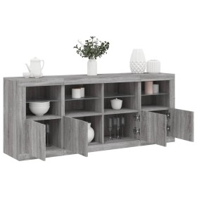 Sideboard mit LED-Leuchten in Sonoma-Grau 163x37x67 cm von , Sideboards - Ref: Foro24-3209077, Preis: 188,18 €, Rabatt: %