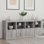 Sideboard mit LED-Leuchten in Sonoma-Grau 163x37x67 cm von , Sideboards - Ref: Foro24-3209077, Preis: 188,18 €, Rabatt: %