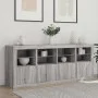 Sideboard mit LED-Leuchten in Sonoma-Grau 163x37x67 cm von , Sideboards - Ref: Foro24-3209077, Preis: 188,20 €, Rabatt: %