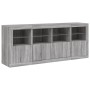Sideboard mit LED-Leuchten in Sonoma-Grau 163x37x67 cm von , Sideboards - Ref: Foro24-3209077, Preis: 188,18 €, Rabatt: %