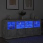 Sideboard with LED lights in concrete gray 163x37x67 cm by , Sideboards - Ref: Foro24-3209075, Price: 179,76 €, Discount: %