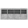 Sideboard with LED lights in concrete gray 163x37x67 cm by , Sideboards - Ref: Foro24-3209075, Price: 179,76 €, Discount: %