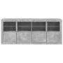 Sideboard with LED lights in concrete gray 163x37x67 cm by , Sideboards - Ref: Foro24-3209075, Price: 175,96 €, Discount: %