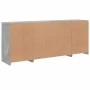 Sideboard with LED lights in concrete gray 163x37x67 cm by , Sideboards - Ref: Foro24-3209075, Price: 175,96 €, Discount: %