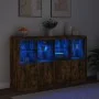Sideboard mit LED-Licht, 3-teilig, Holzwerkstoff, geräucherte Eiche von , Sideboards - Ref: Foro24-3209118, Preis: 250,62 €, ...