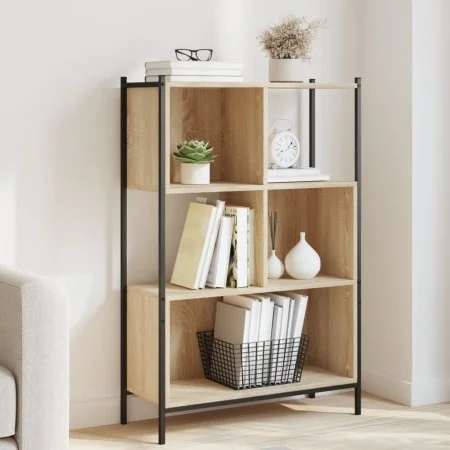 Engineered wood bookshelf in Sonoma oak, 72x28x109 cm by , Bookcases and shelves - Ref: Foro24-838884, Price: 61,20 €, Discou...