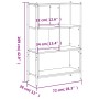Engineered wood bookshelf in Sonoma oak, 72x28x109 cm by , Bookcases and shelves - Ref: Foro24-838884, Price: 61,95 €, Discou...