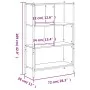 Engineered wood bookshelf in Sonoma oak, 72x28x109 cm by , Bookcases and shelves - Ref: Foro24-838884, Price: 61,20 €, Discou...