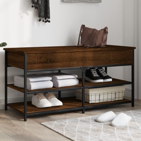 Holzwerkstoff Schuhbank braune Eiche 100x42,5x50 cm von , Bänke für Hallen und Lager - Ref: Foro24-839037, Preis: 68,20 €, Ra...