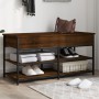 Holzwerkstoff Schuhbank braune Eiche 100x42,5x50 cm von , Bänke für Hallen und Lager - Ref: Foro24-839037, Preis: 68,20 €, Ra...