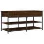 Engineered wood shoe bench in brown oak, 100x42.5x50 cm by , Benches for halls and storage - Ref: Foro24-839037, Price: 67,52...