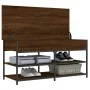 Engineered wood shoe bench in brown oak, 100x42.5x50 cm by , Benches for halls and storage - Ref: Foro24-839037, Price: 67,52...