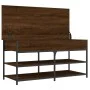 Engineered wood shoe bench in brown oak, 100x42.5x50 cm by , Benches for halls and storage - Ref: Foro24-839037, Price: 67,52...