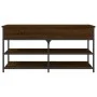Engineered wood shoe bench in brown oak, 100x42.5x50 cm by , Benches for halls and storage - Ref: Foro24-839037, Price: 67,52...