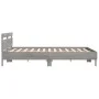 Cama con cabecero madera ingeniería gris Sonoma 200x200 cm de , Camas y somieres - Ref: Foro24-3207397, Precio: 139,39 €, Des...