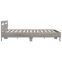 Cama con cabecero madera ingeniería gris Sonoma 200x200 cm de , Camas y somieres - Ref: Foro24-3207397, Precio: 141,22 €, Des...