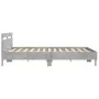 Concrete gray engineered wood bed with headboard 200x200 cm by , Beds and slatted bases - Ref: Foro24-3207395, Price: 157,76 ...
