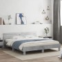 Concrete gray headboard bed frame and LED lights 180x200cm by , Beds and slatted bases - Ref: Foro24-3207528, Price: 166,33 €...