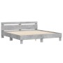 Concrete gray headboard bed frame and LED lights 180x200cm by , Beds and slatted bases - Ref: Foro24-3207528, Price: 166,33 €...