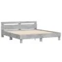 Concrete gray headboard bed frame and LED lights 160x200cm by , Beds and slatted bases - Ref: Foro24-3207535, Price: 155,28 €...
