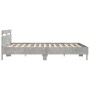 Concrete gray headboard bed frame and LED lights 160x200cm by , Beds and slatted bases - Ref: Foro24-3207535, Price: 157,61 €...