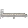 Concrete gray headboard bed frame and LED lights 160x200cm by , Beds and slatted bases - Ref: Foro24-3207535, Price: 155,28 €...
