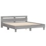 Estructura de cama cabecero y luces LED gris Sonoma 160x200 cm de , Camas y somieres - Ref: Foro24-3207537, Precio: 171,47 €,...