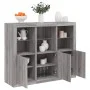 Sideboard with LED Light 3 Pieces Sonoma Gray Engineered Wood by , Sideboards - Ref: Foro24-3209105, Price: 214,91 €, Discoun...