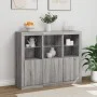 Sideboard with LED Light 3 Pieces Sonoma Gray Engineered Wood by , Sideboards - Ref: Foro24-3209105, Price: 214,91 €, Discoun...
