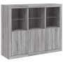 Aparador con luz LED 3 pzas madera de ingeniería gris Sonoma de , Aparadores - Ref: Foro24-3209105, Precio: 217,65 €, Descuen...