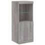 Aparador con luz LED 3 pzas madera de ingeniería gris Sonoma de , Aparadores - Ref: Foro24-3209105, Precio: 217,65 €, Descuen...