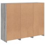 Aparador con luz LED 3 pzas madera de ingeniería gris Sonoma de , Aparadores - Ref: Foro24-3209105, Precio: 217,65 €, Descuen...
