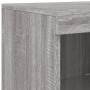 Aparador con luz LED 3 pzas madera de ingeniería gris Sonoma de , Aparadores - Ref: Foro24-3209105, Precio: 217,65 €, Descuen...