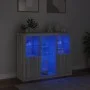 Sideboard mit LED-Licht, 3-teilig, Sonoma-Grau, Holzwerkstoff von , Sideboards - Ref: Foro24-3209126, Preis: 203,38 €, Rabatt: %