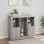 Sideboard with LED Light 3 Pieces Sonoma Gray Engineered Wood by , Sideboards - Ref: Foro24-3209126, Price: 206,39 €, Discoun...