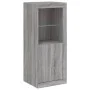 Sideboard with LED Light 3 Pieces Sonoma Gray Engineered Wood by , Sideboards - Ref: Foro24-3209126, Price: 203,38 €, Discoun...